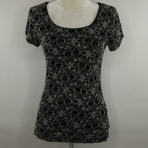 Black and White Sparkle Top - Picture 1 of 6